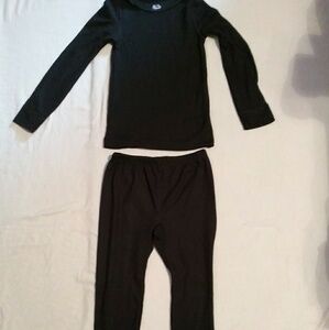 Youth size 4/5 fruit of the loom black Long John's